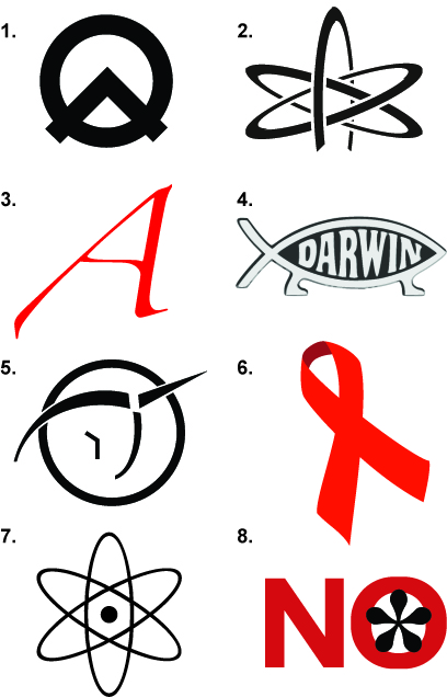 atheist symbol & logo set