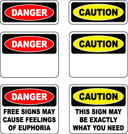 Danger Caution Sign Vectors